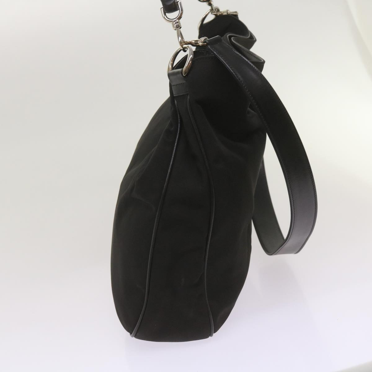 GUCCI Bamboo Shoulder Bag Canvas 2way Black 001 1577 1781  ep3539