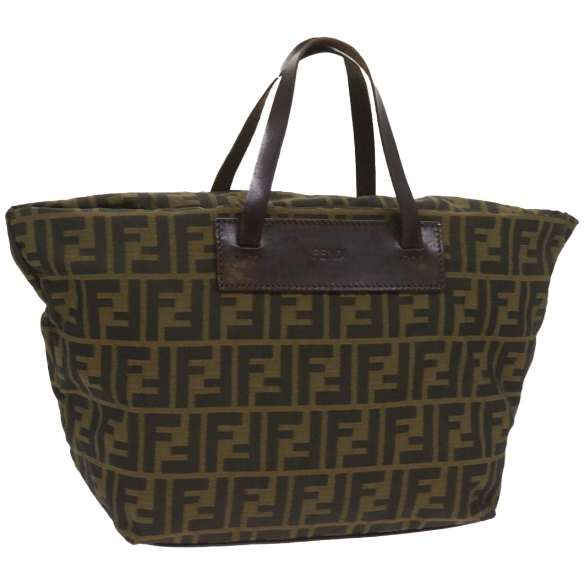 Luxury FendiZucca Canvas Hand Bag Black Brownep3561