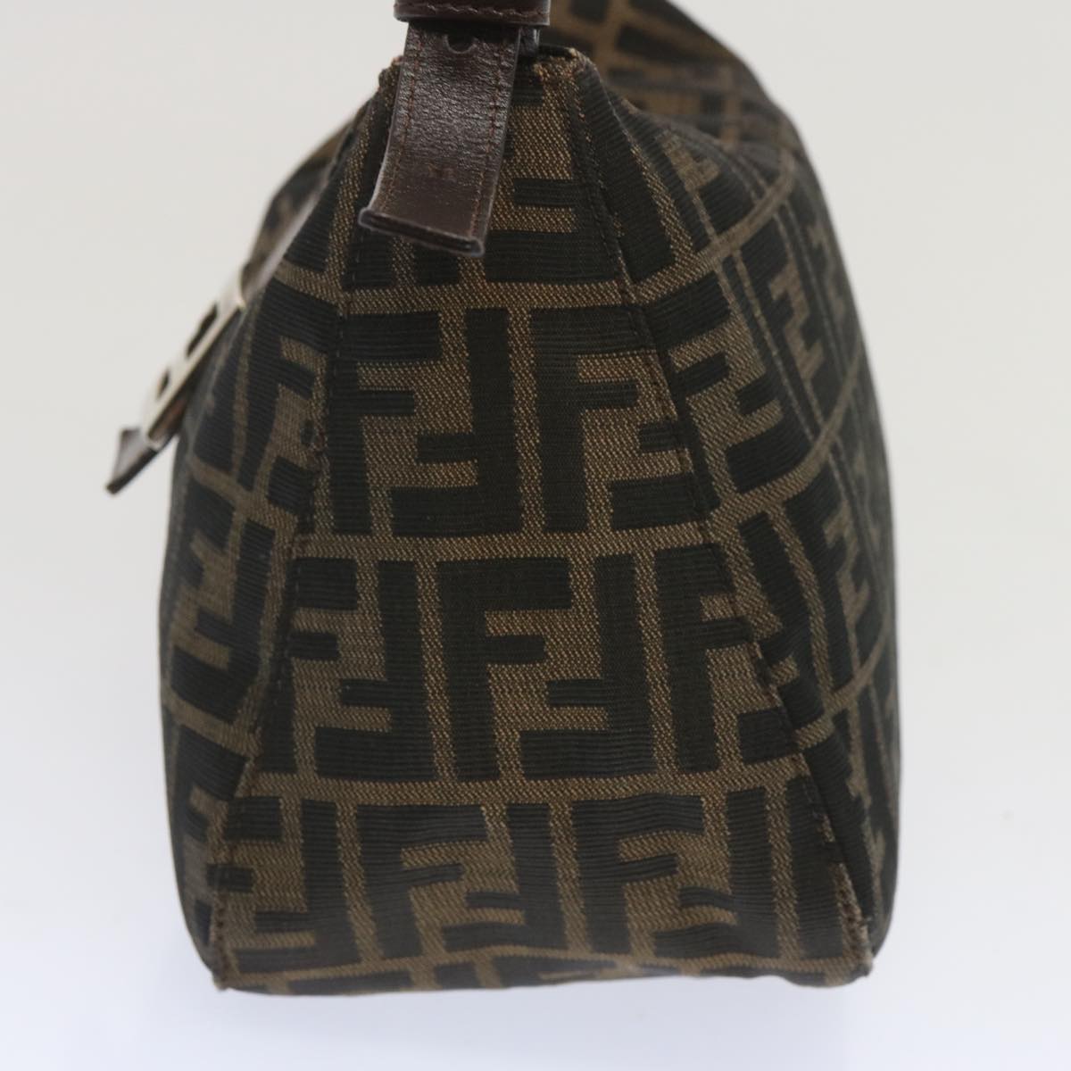 Luxury FendiZucchino Canvas Mamma Baguette Shoulder Bag Black Brownep3562