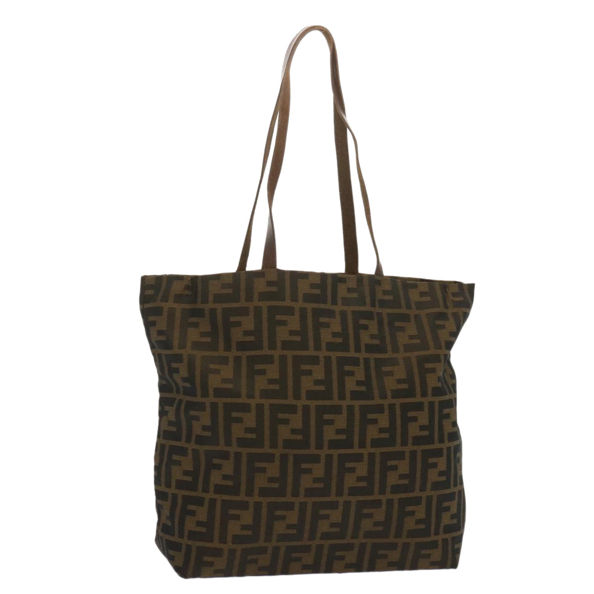 Luxury FendiZucca Canvas Tote Bag Black Brownep3655
