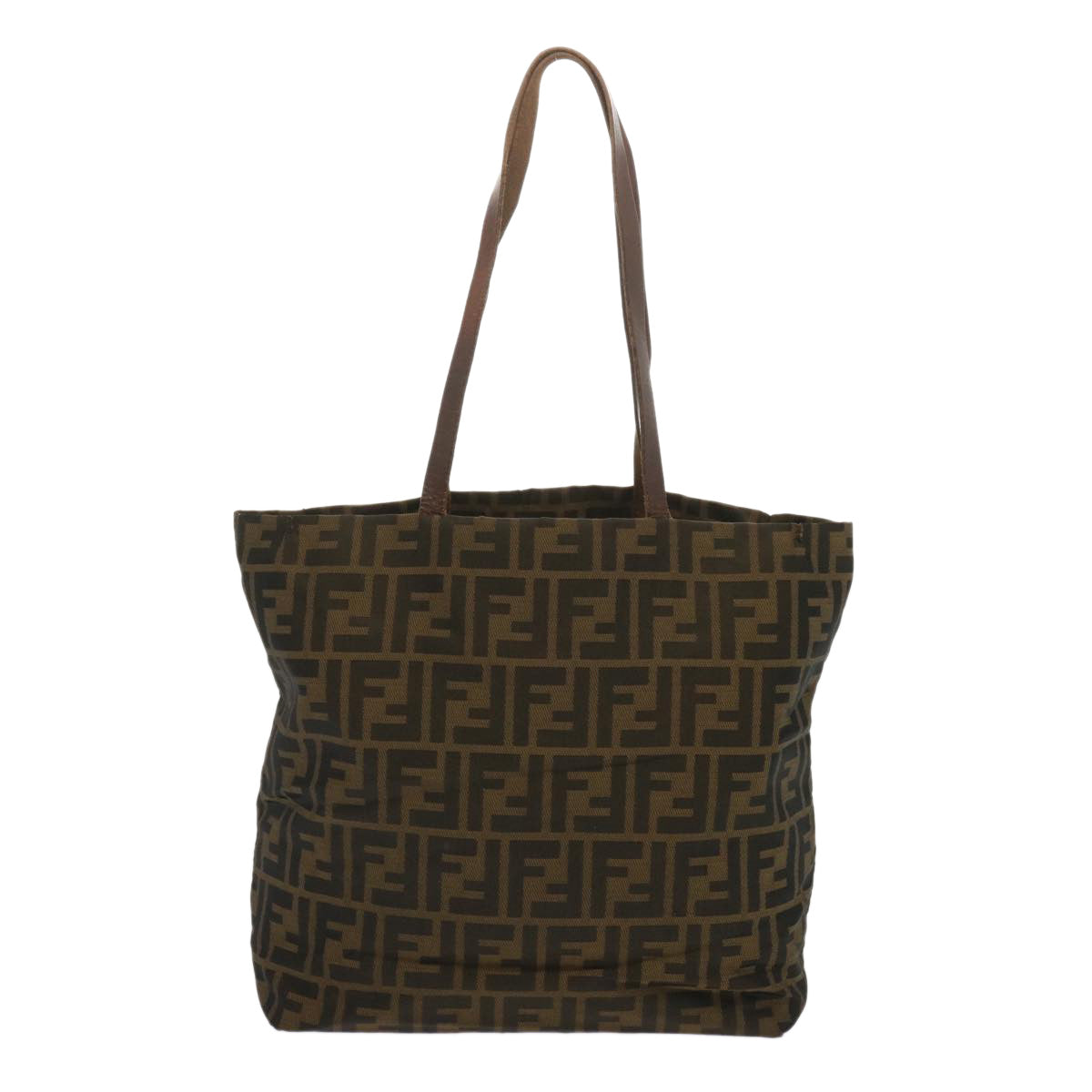 Luxury FendiZucca Canvas Tote Bag Black Brownep3655