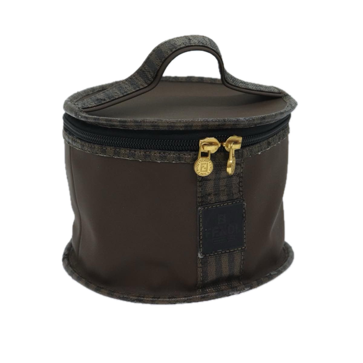 Luxury FendiVanity Hand Bag Nylon Brownep3715