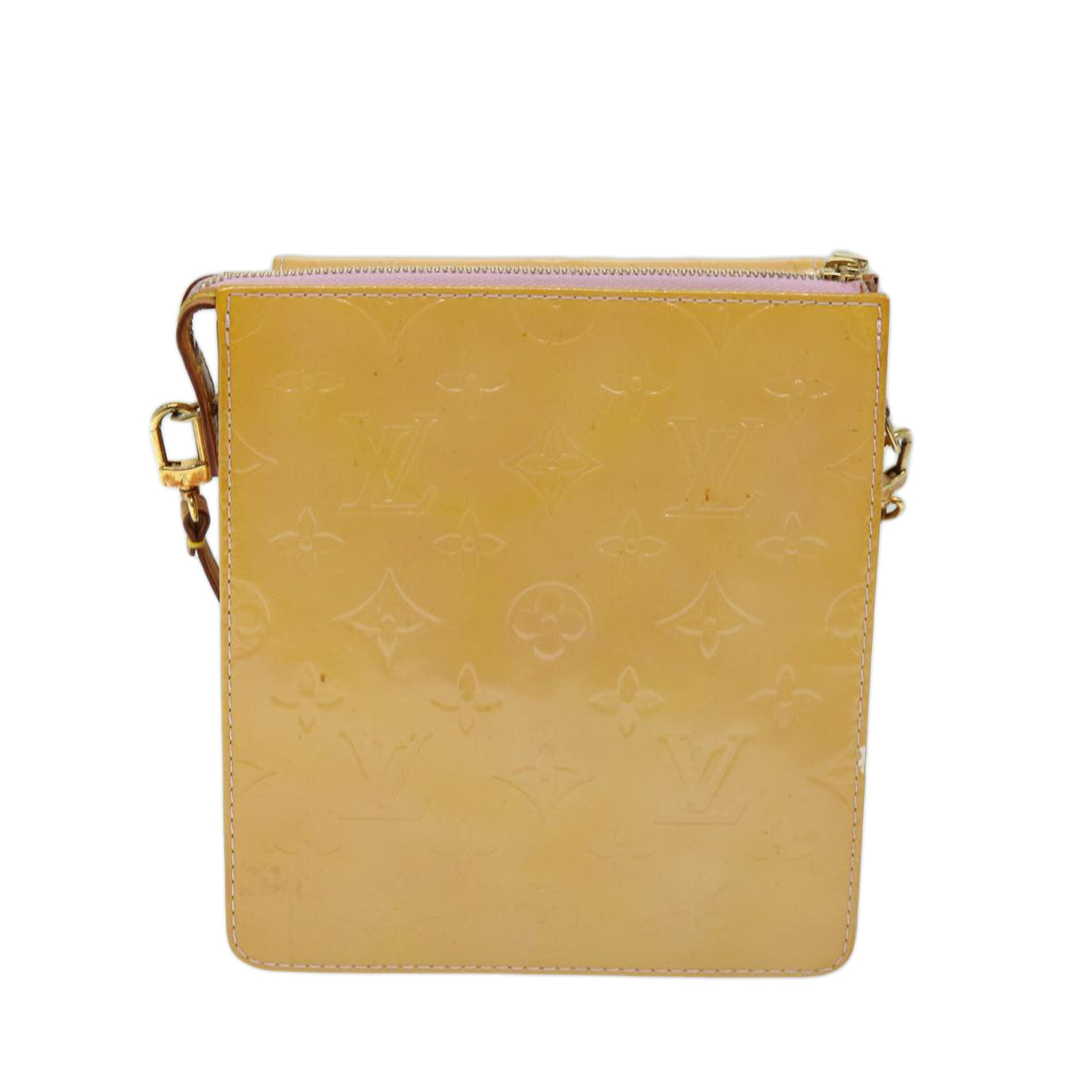LOUIS VUITTON Monogram Vernis Motto Pouch Marshmallow Pink M91312 LV ep3828
