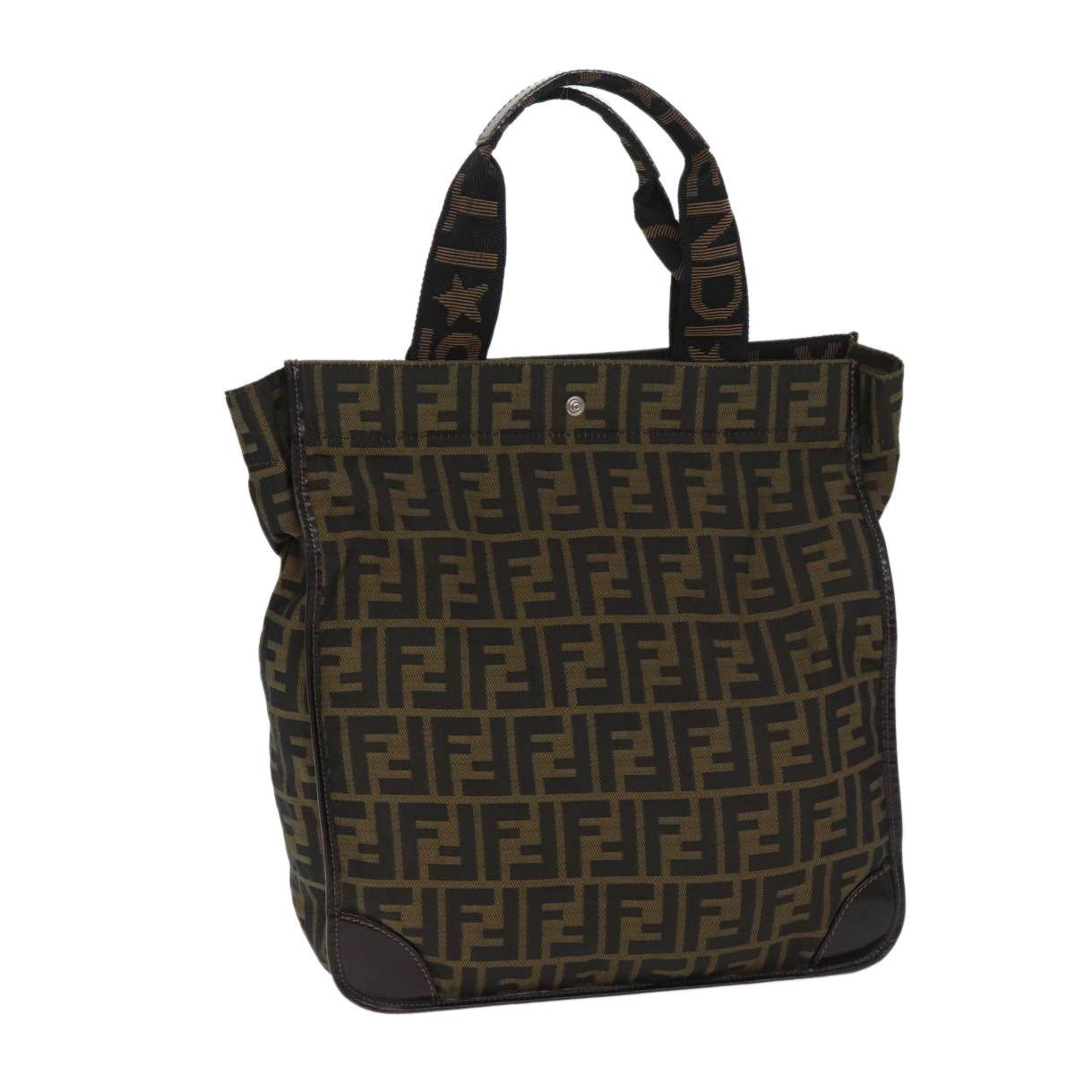 Luxury FendiZucca Canvas Tote Bag Black Brownep3832
