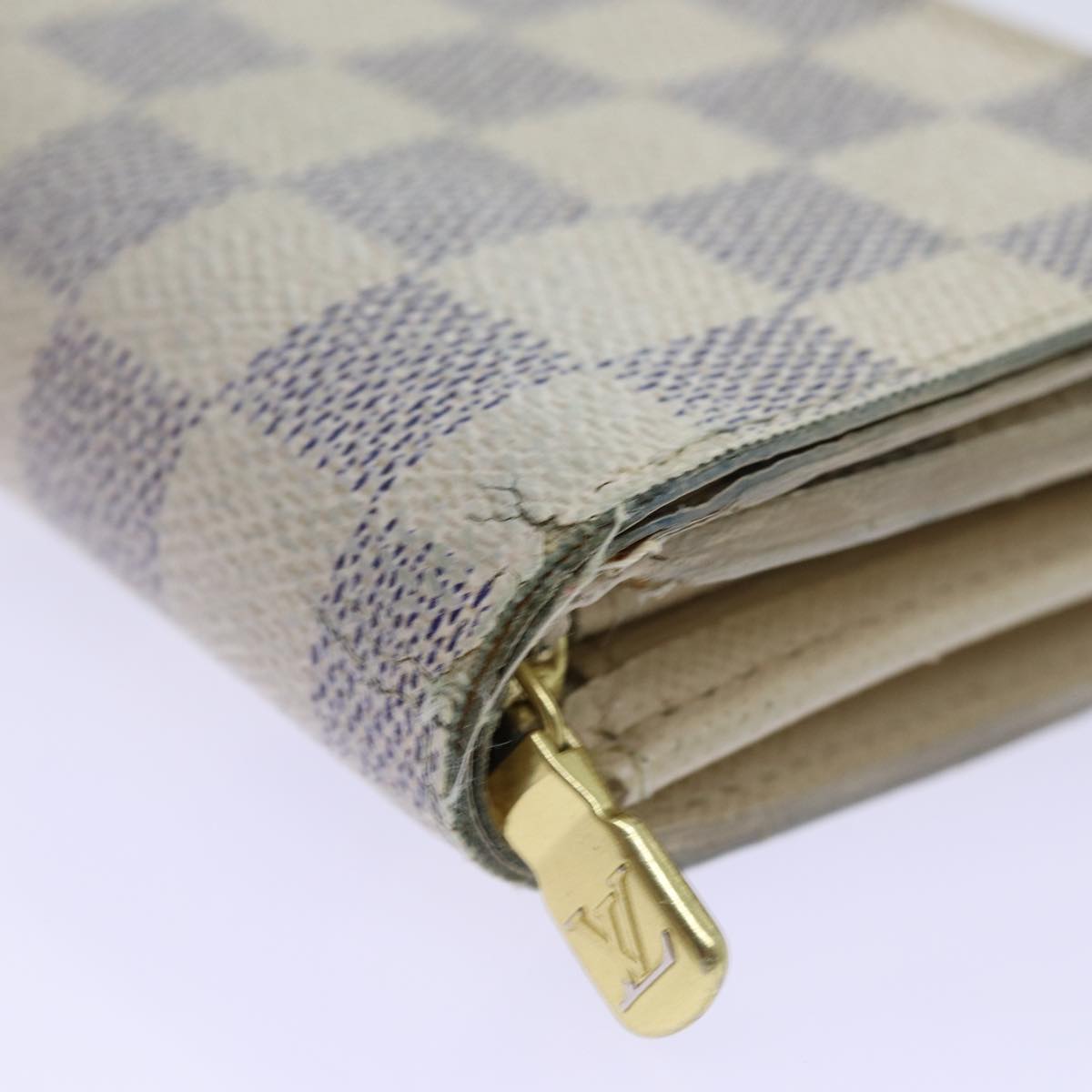 LOUIS VUITTON Damier Azur Portefeuille Tresol Wallet N61744 LV ep3925