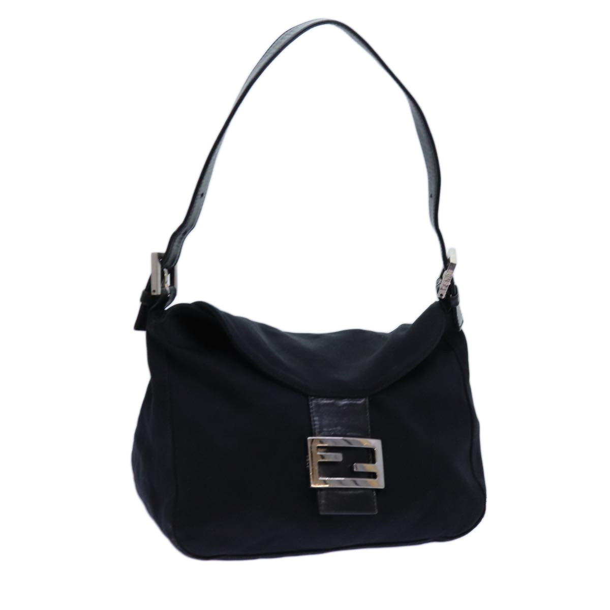 Luxury Fendi Mamma Baguette Shoulder Bag Nylon Blackep4044