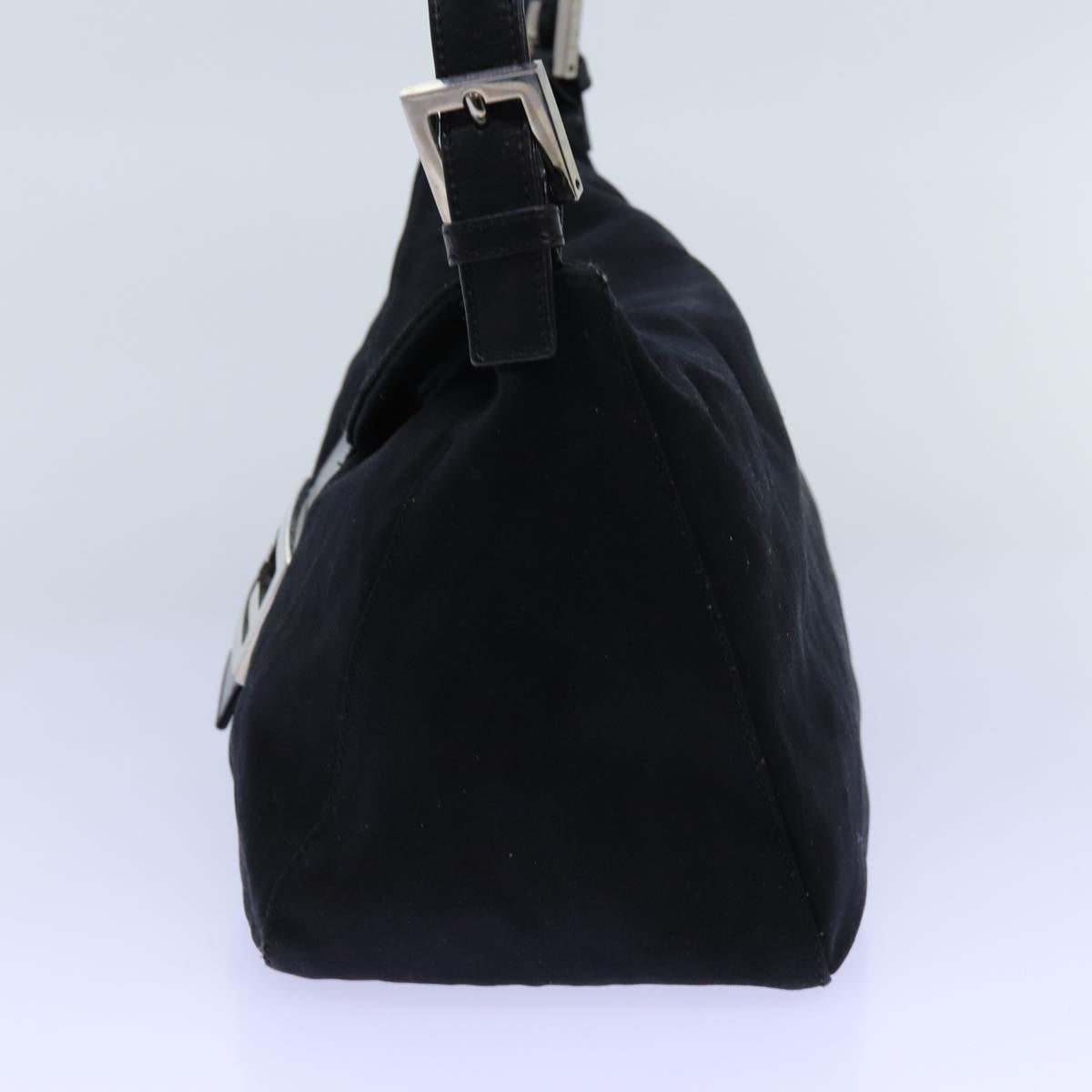 Luxury Fendi Mamma Baguette Shoulder Bag Nylon Blackep4044