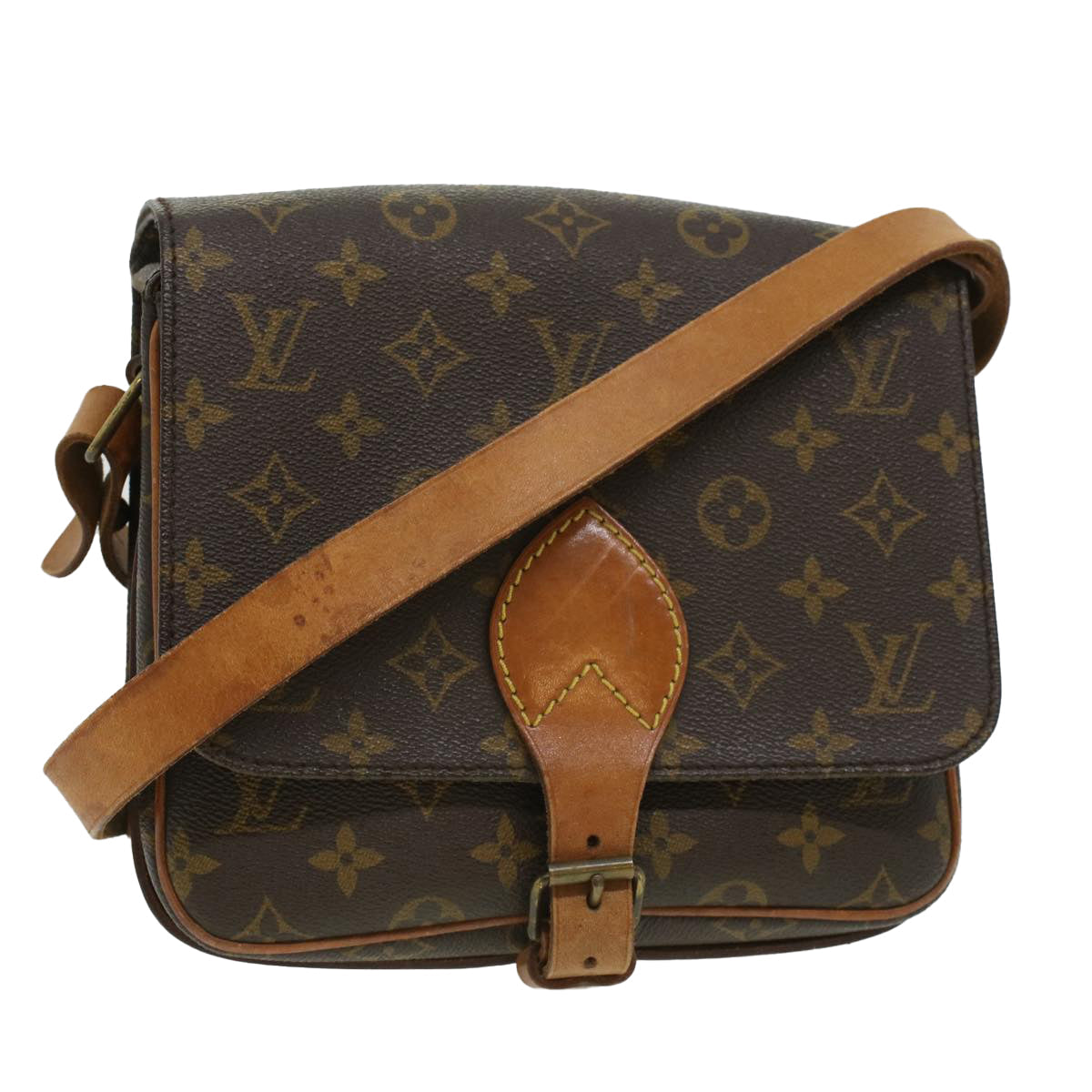 LOUIS VUITTON Monogram Cartouchiere MM Shoulder Bag M51253 LV ep405