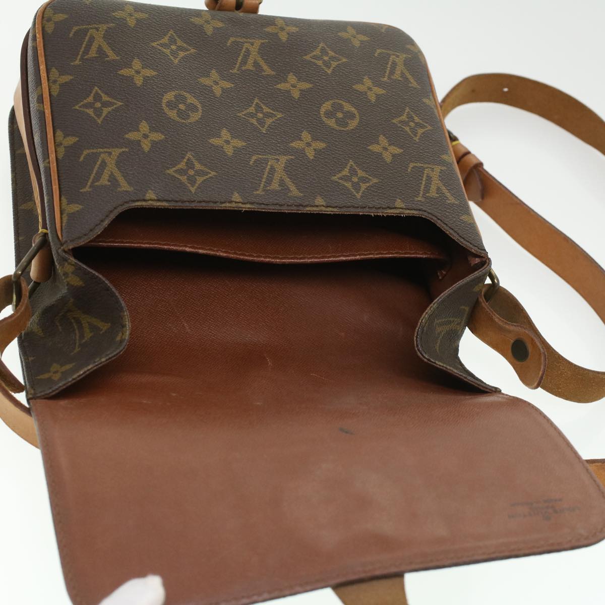 LOUIS VUITTON Monogram Cartouchiere MM Shoulder Bag M51253 LV ep405