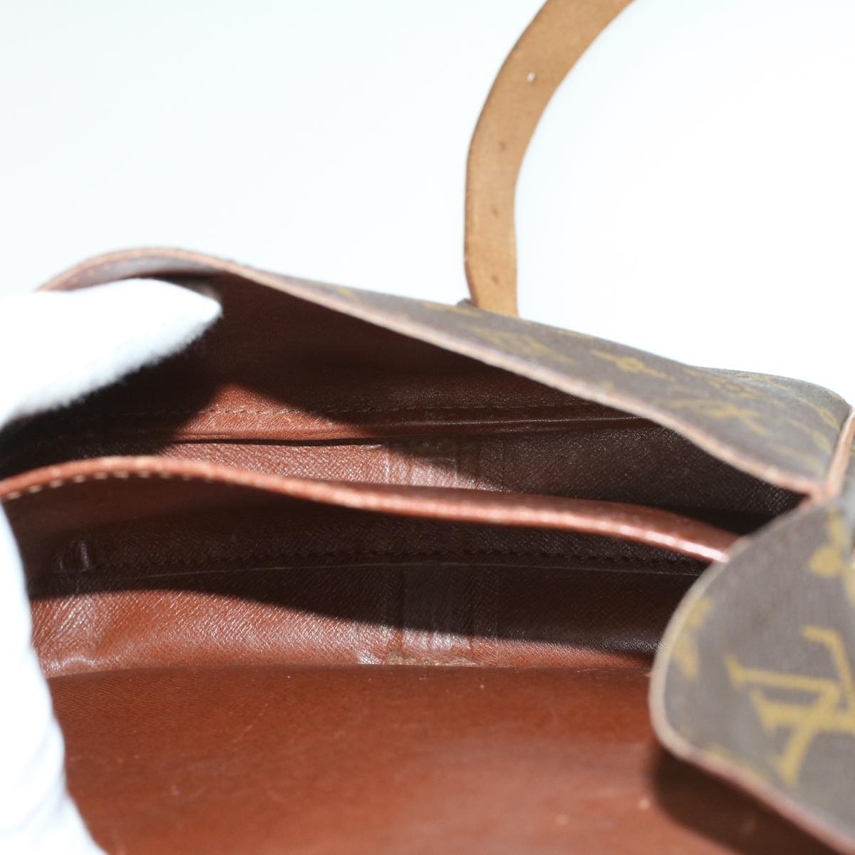 LOUIS VUITTON Monogram Cartouchiere MM Shoulder Bag M51253 LV ep405