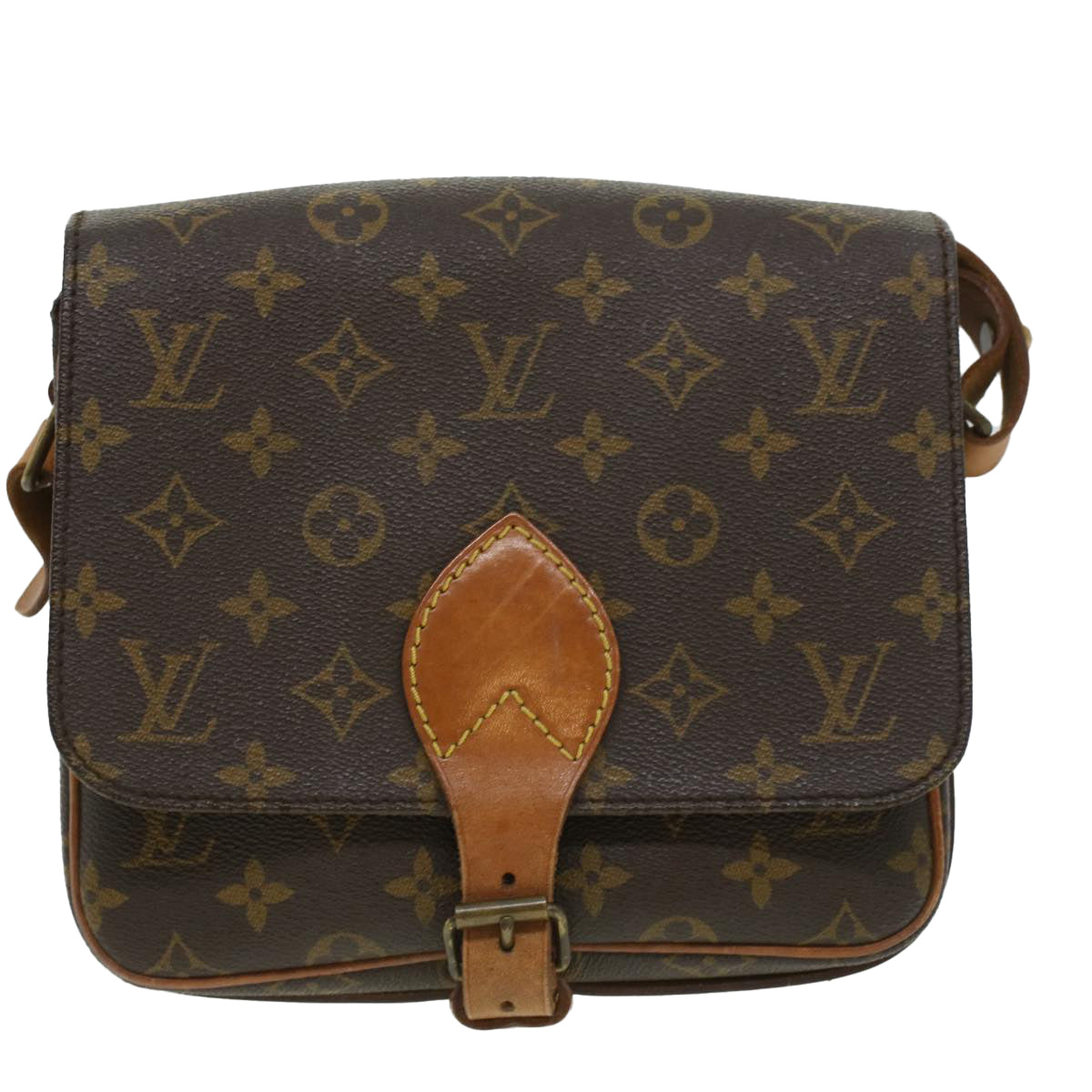 LOUIS VUITTON Monogram Cartouchiere MM Shoulder Bag M51253 LV ep405