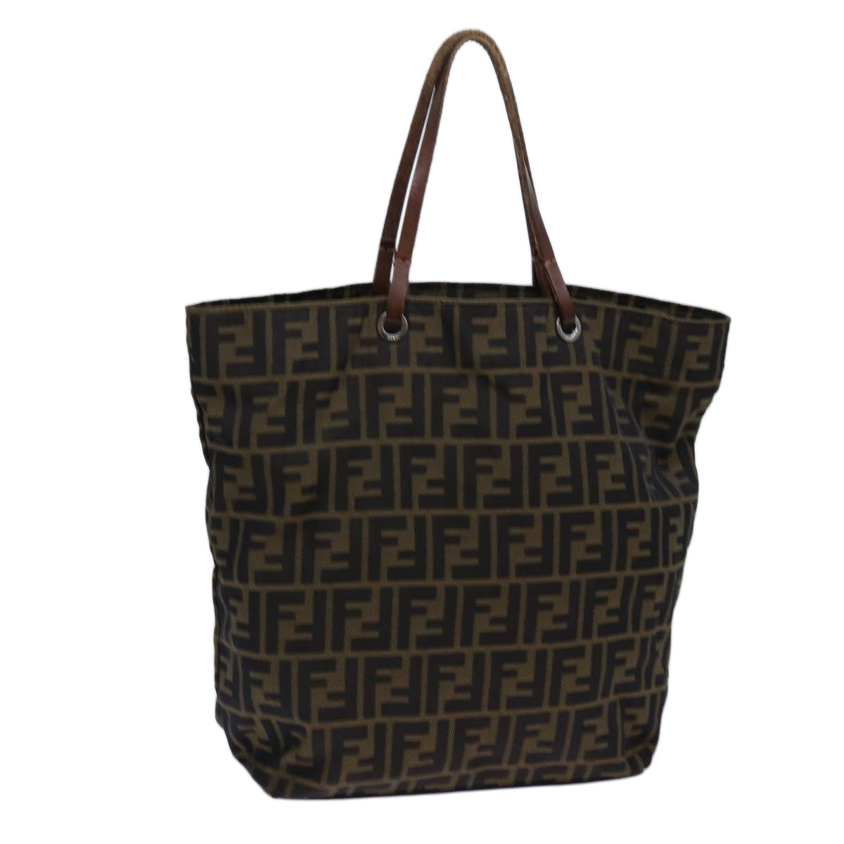 Luxury Fendi Zucca Canvas Tote Bag Black Brownep4053