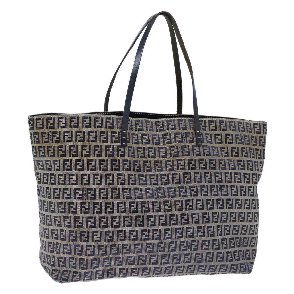 Luxury Fendi Zucchino Canvas Tote Bag Navyep4064