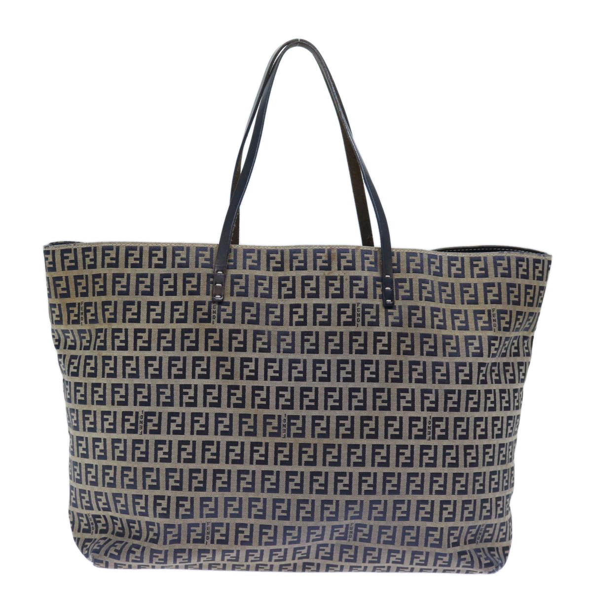 Luxury Fendi Zucchino Canvas Tote Bag Navyep4064