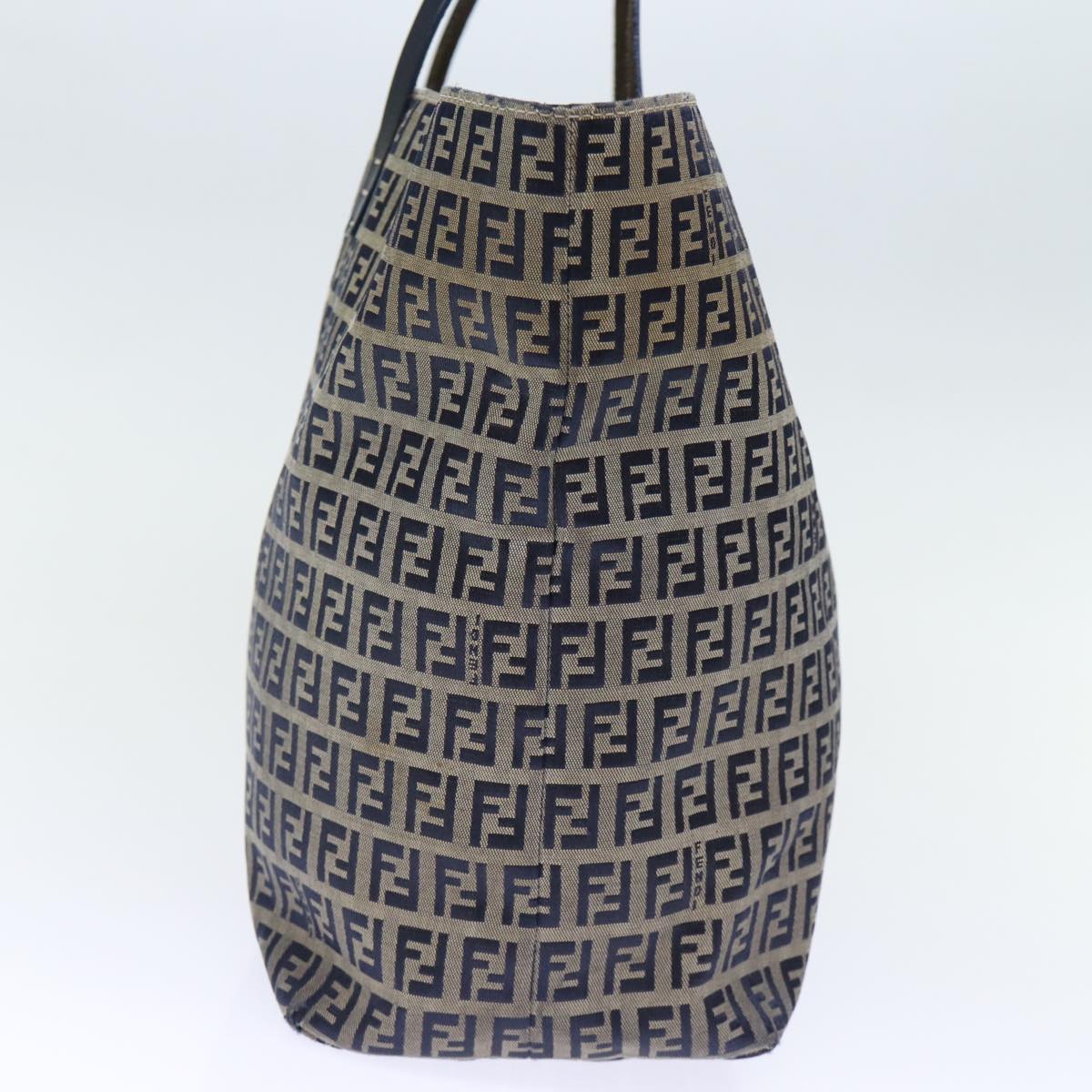 Luxury Fendi Zucchino Canvas Tote Bag Navyep4064