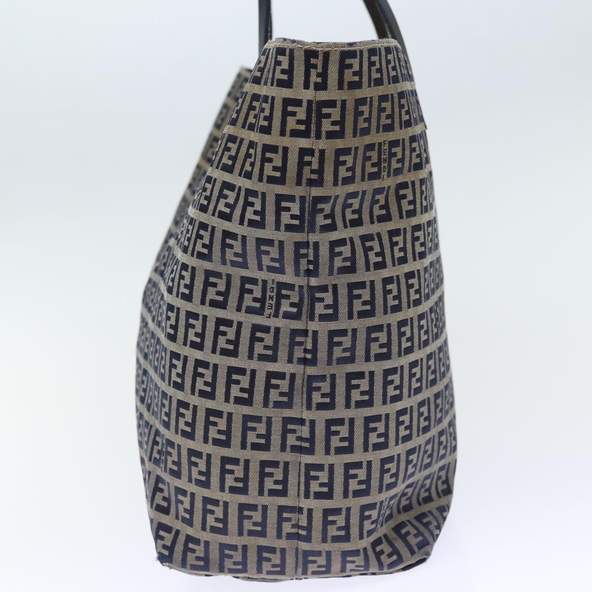 Luxury Fendi Zucchino Canvas Tote Bag Navyep4064