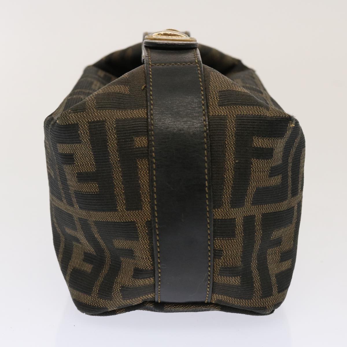 Luxury Fendi Zucca Canvas Hand Bag Brown Blackep4066