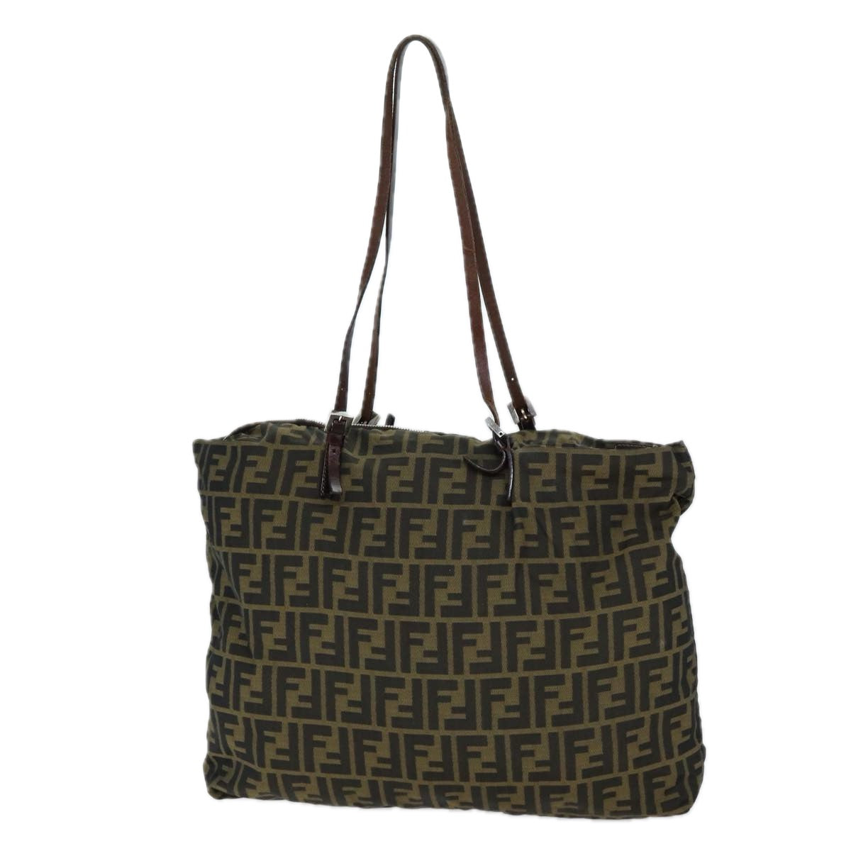 Luxury Fendi Zucca Canvas Tote Bag Brown Blackep4139