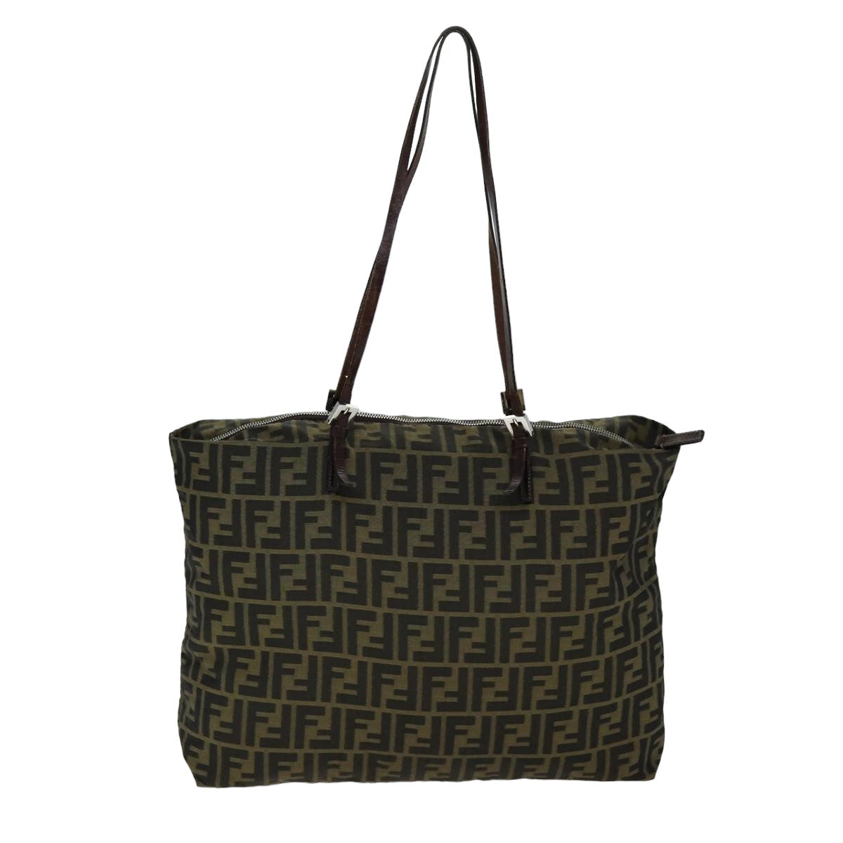 Luxury Fendi Zucca Canvas Tote Bag Black Brownep4185