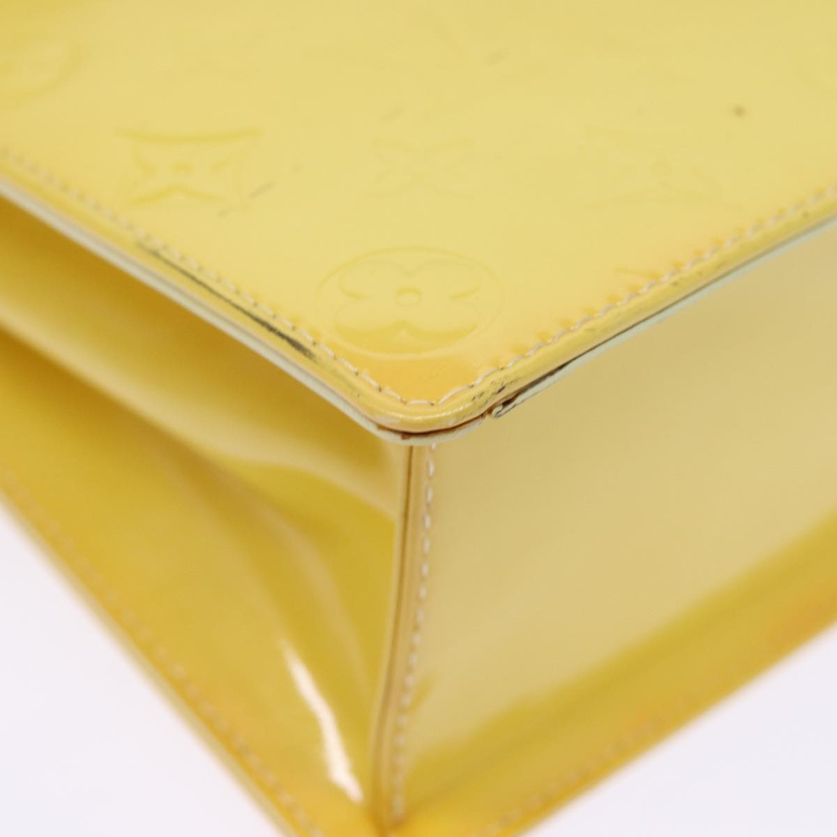 LOUIS VUITTON Monogram Vernis Spring Street Bag Lime Yellow M91068 ep4194