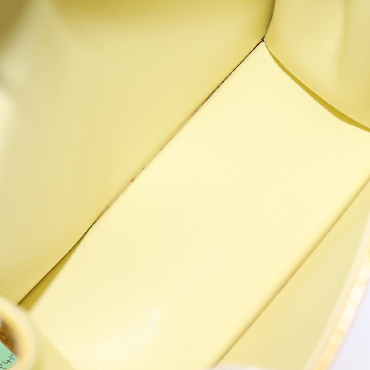 LOUIS VUITTON Monogram Vernis Spring Street Bag Lime Yellow M91068 ep4194