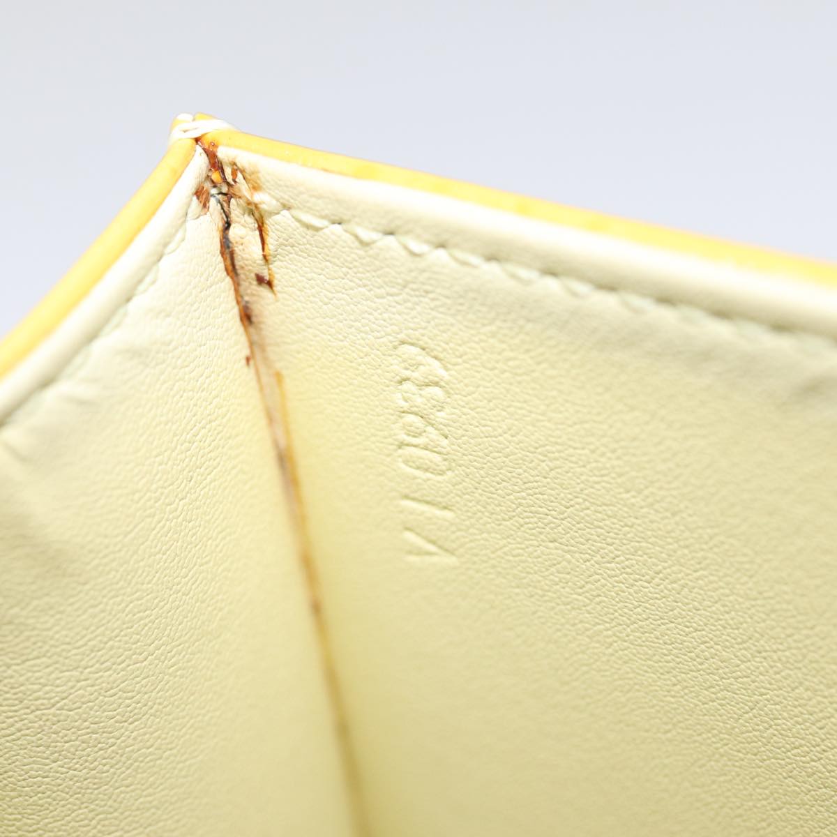 LOUIS VUITTON Monogram Vernis Spring Street Bag Lime Yellow M91068 ep4194