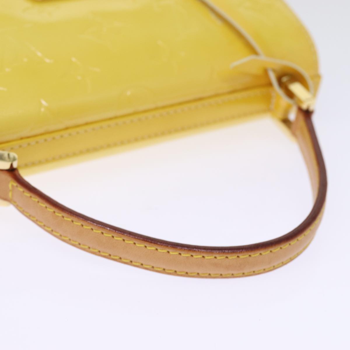 LOUIS VUITTON Monogram Vernis Spring Street Bag Lime Yellow M91068 ep4194