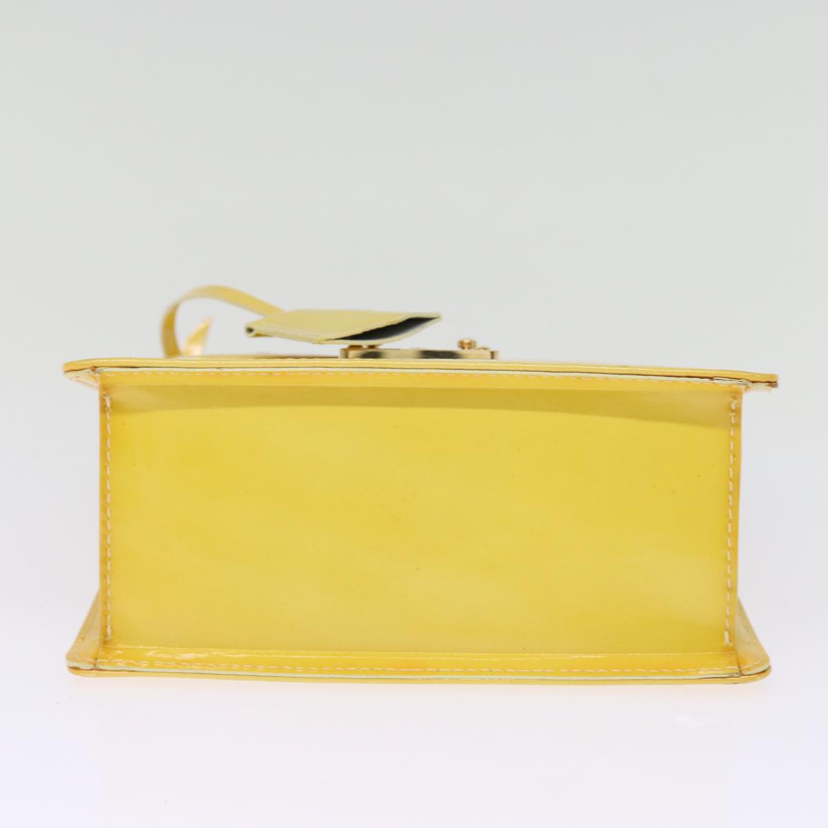 LOUIS VUITTON Monogram Vernis Spring Street Bag Lime Yellow M91068 ep4194