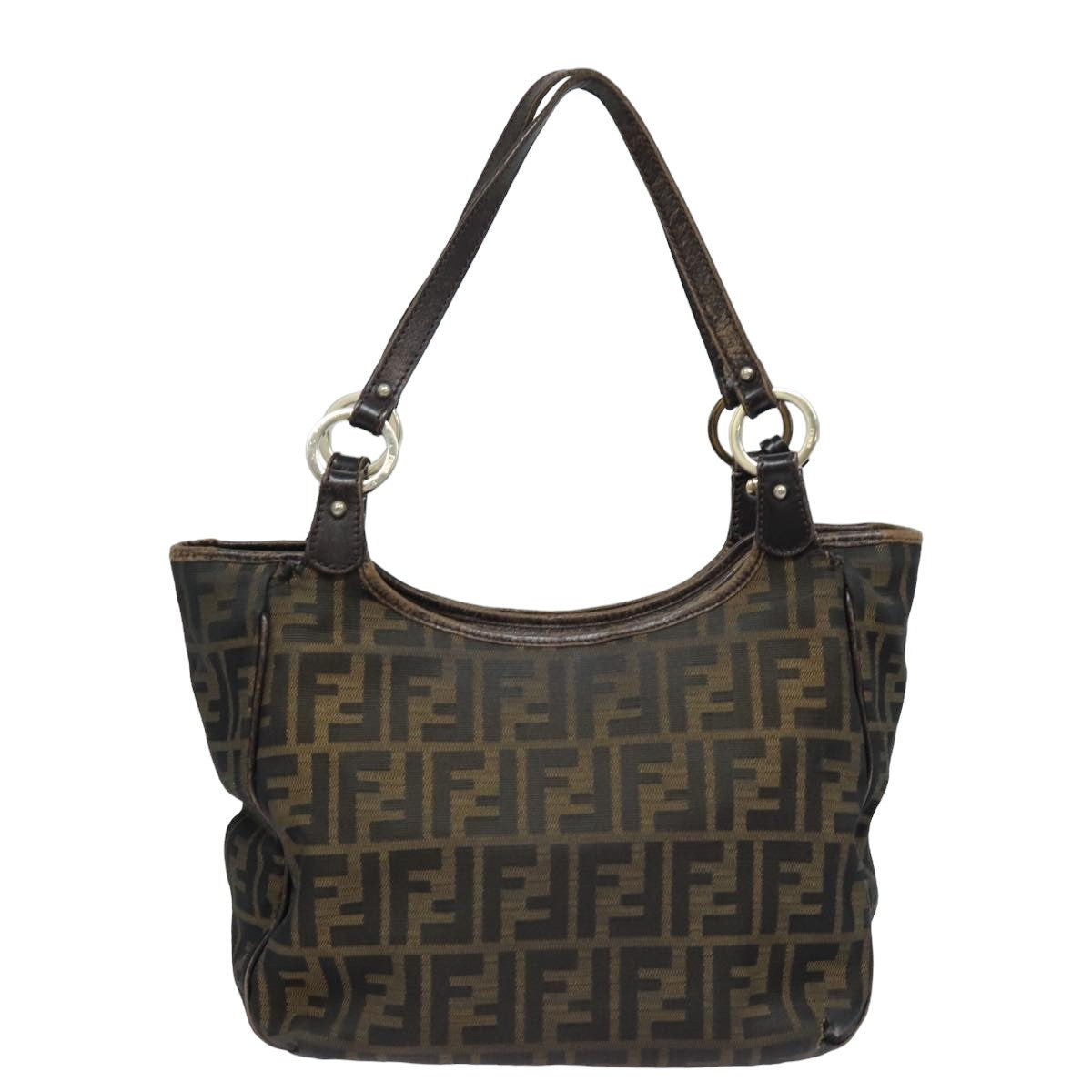 Luxury Fendi Zucca Canvas Tote Bag Brown Blackep4207