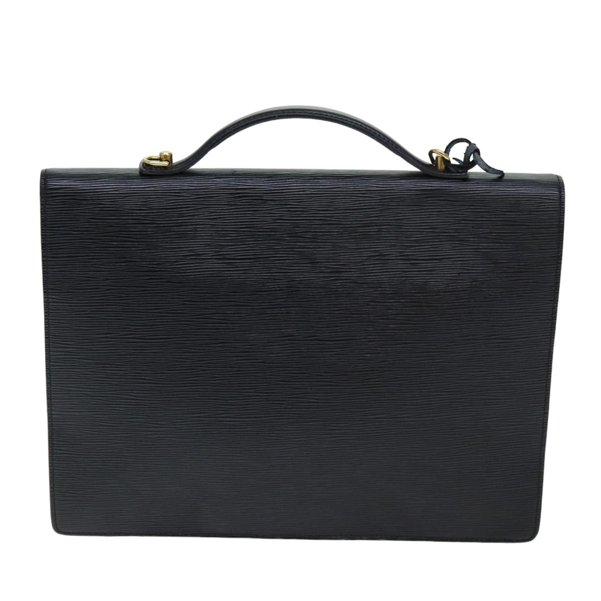 LOUIS VUITTON Epi Porte Documents Bandouliere Briefcase Black M54467 ep4210