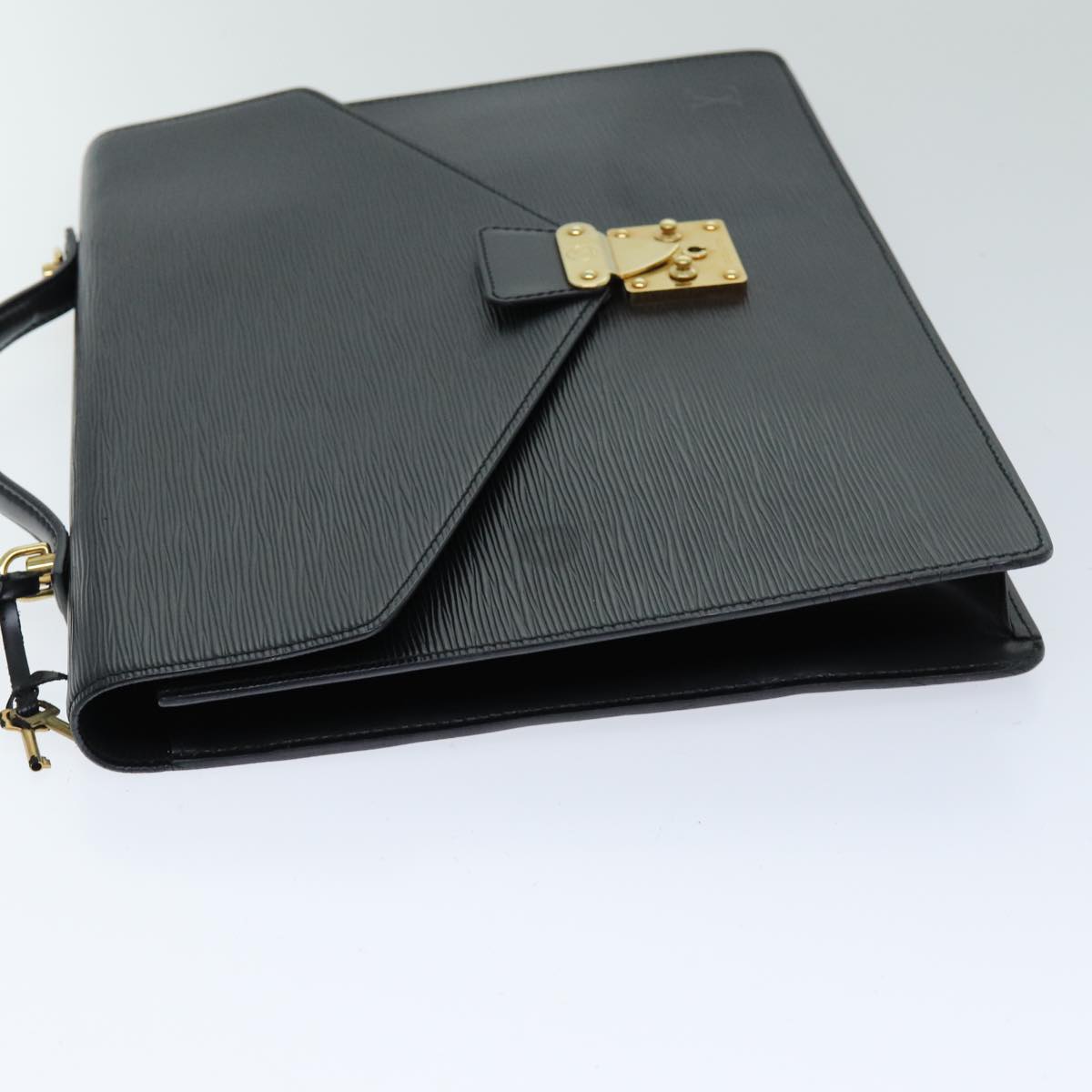 LOUIS VUITTON Epi Porte Documents Bandouliere Briefcase Black M54467 ep4210
