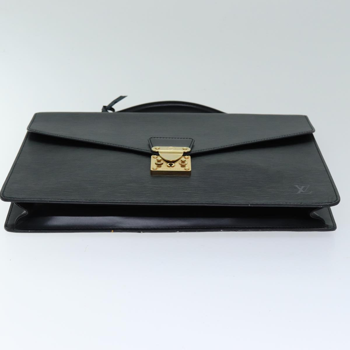 LOUIS VUITTON Epi Porte Documents Bandouliere Briefcase Black M54467 ep4210