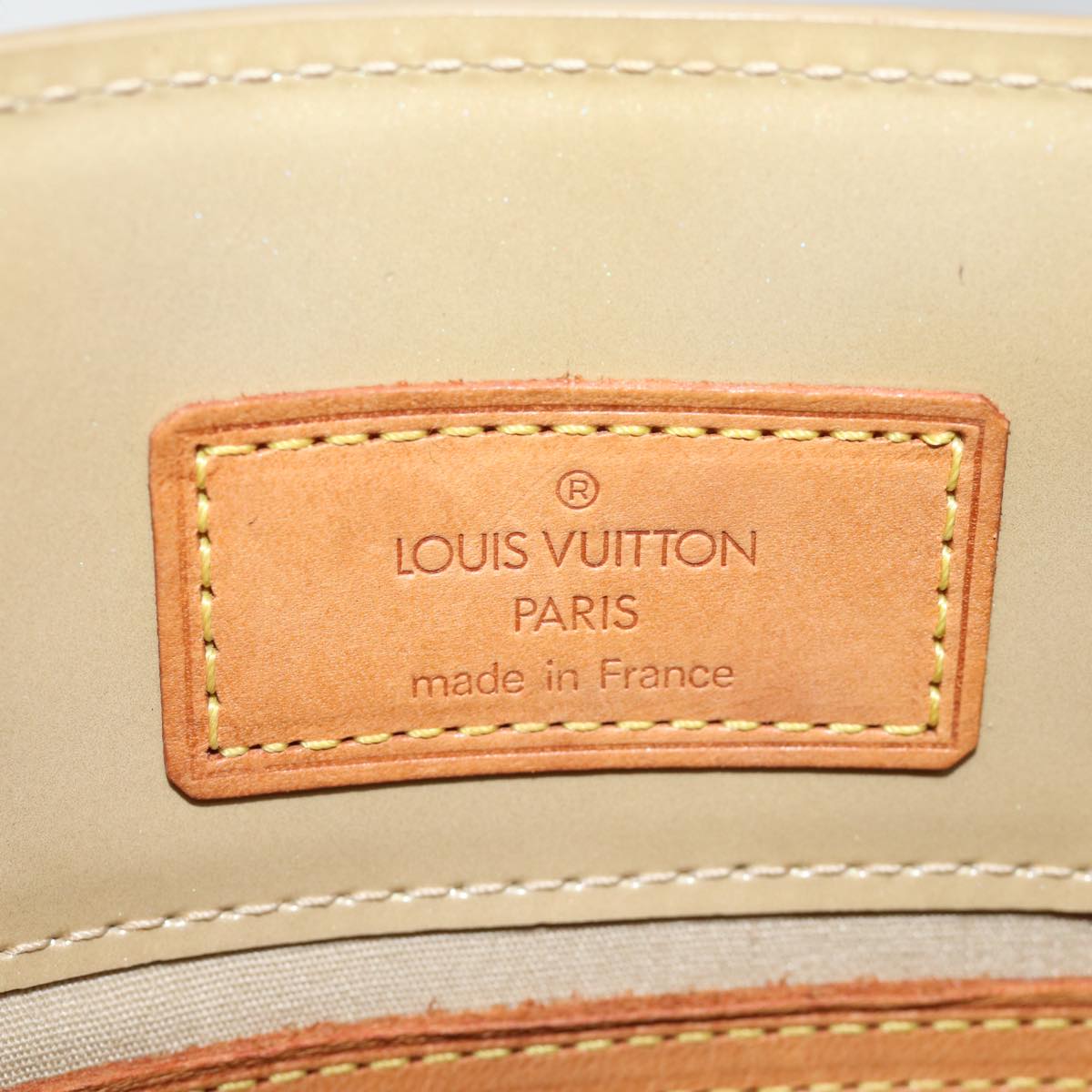 LOUIS VUITTON Monogram Vernis Reade PM Hand Bag Beige M91334 LV ep4215