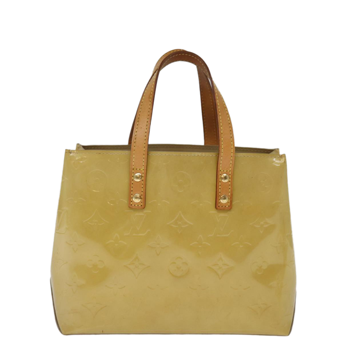 LOUIS VUITTON Monogram Vernis Reade PM Hand Bag Beige M91334 LV ep4215