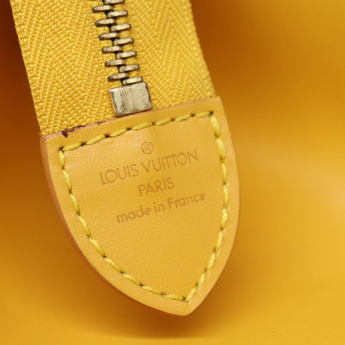 LOUIS VUITTON Epi Sac Triangle Hand Bag Yellow M52099 LV ep4217