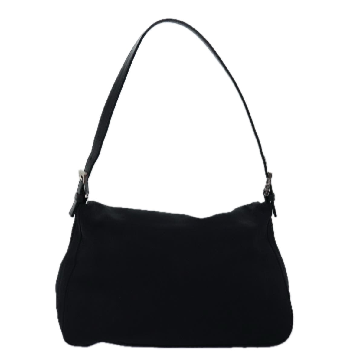 Luxury Fendi Mamma Baguette Shoulder Bag Nylon Blackep4266
