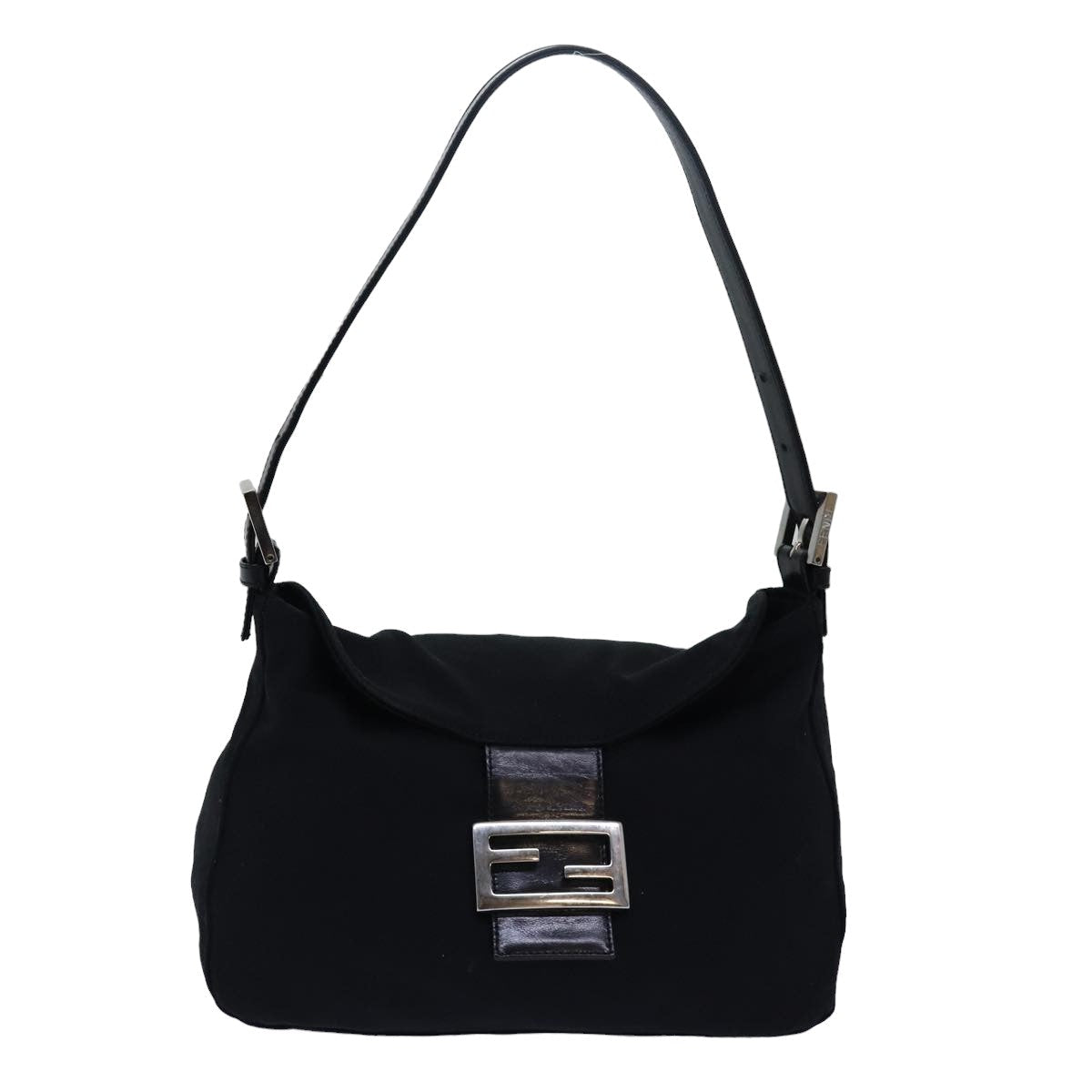 Luxury Fendi Mamma bucket Shoulder Bag Nylon Blackep4304