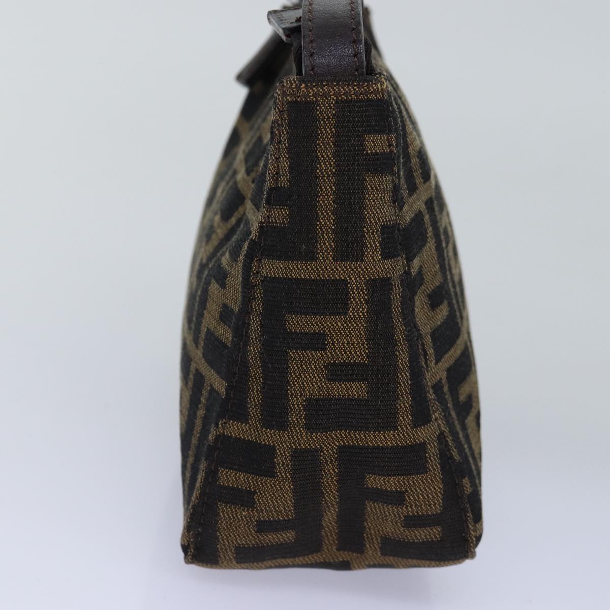 Luxury Fendi Zucca Canvas Pouch Brown Blackep4386