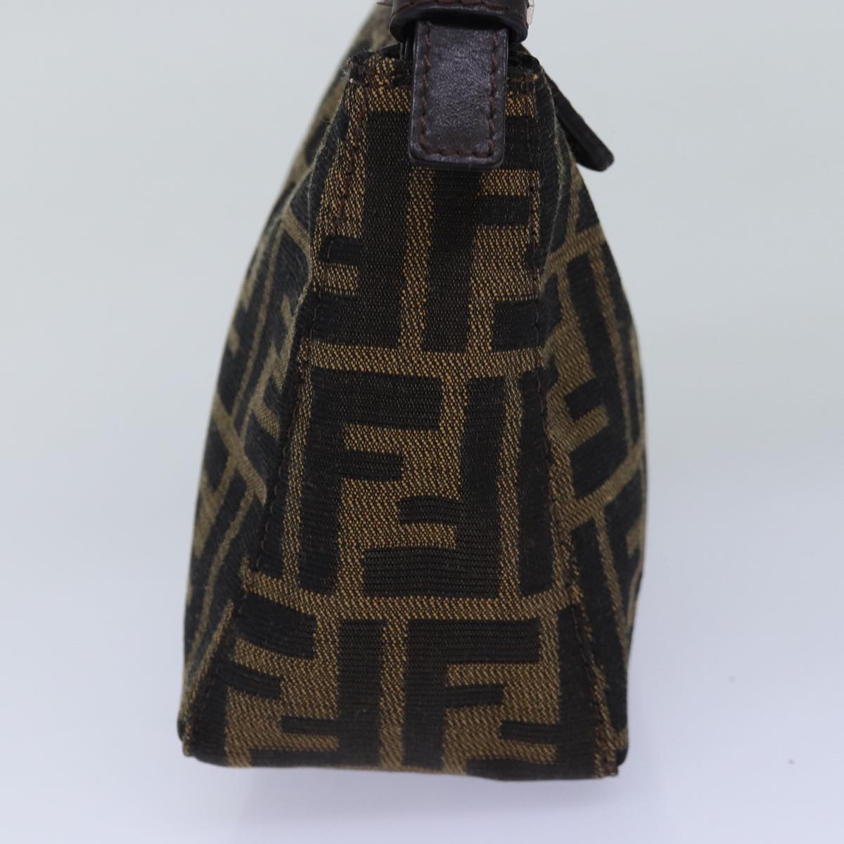 Luxury Fendi Zucca Canvas Pouch Brown Blackep4386