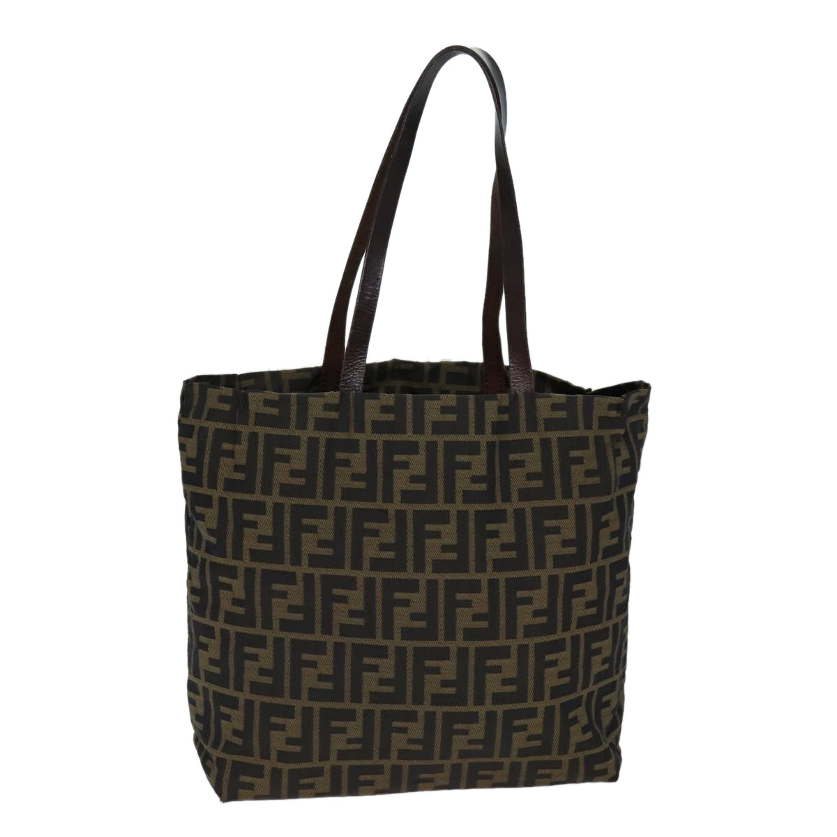 Luxury Fendi Zucca Canvas Hand Bag Black Brownep4411