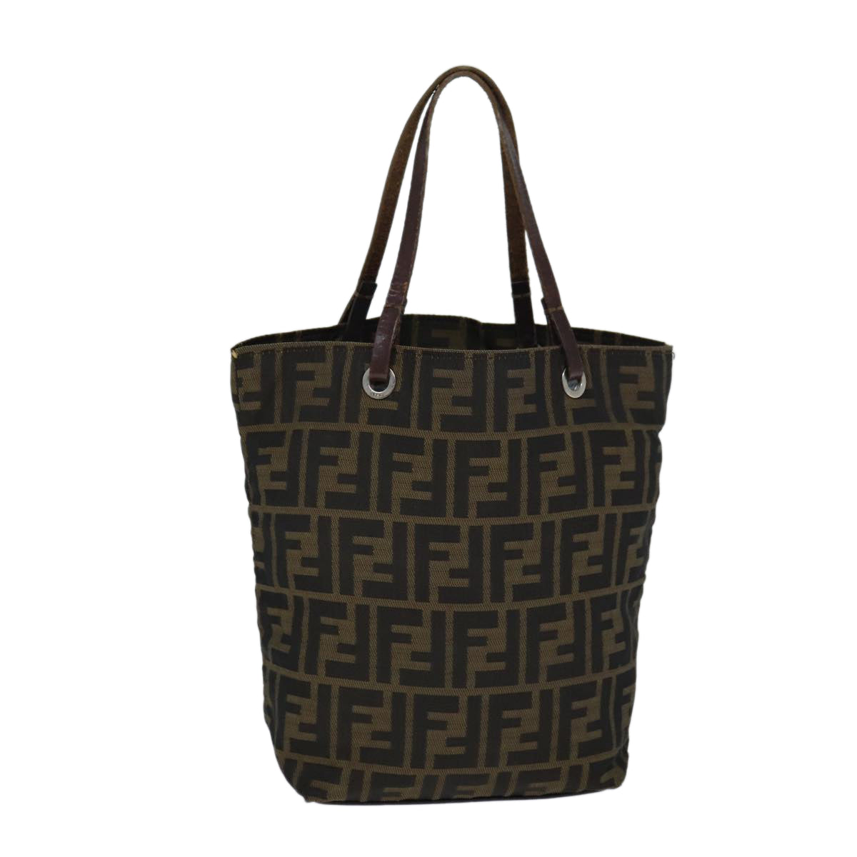 Luxury Fendi Zucca Canvas Hand Bag Black Brownep4416