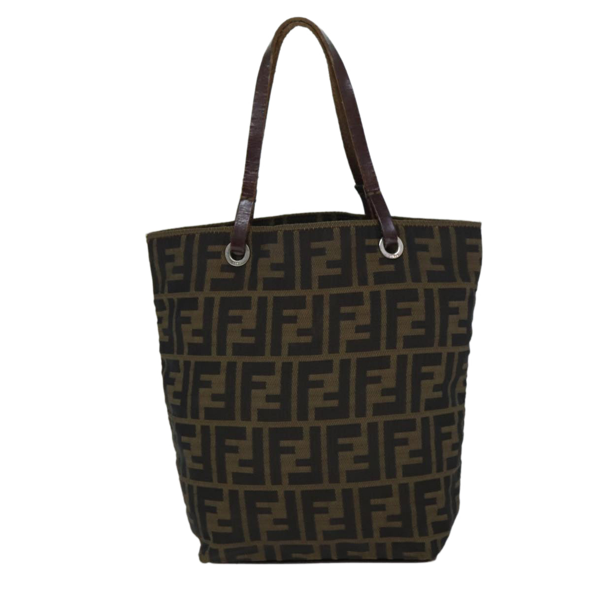 Luxury Fendi Zucca Canvas Hand Bag Black Brownep4416