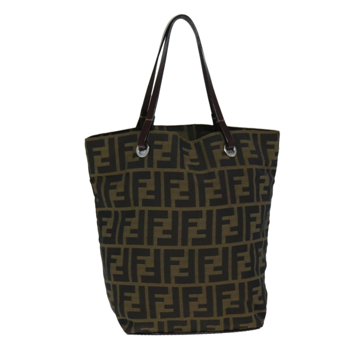 Luxury Fendi Zucca Canvas Hand Bag Black Brownep4447