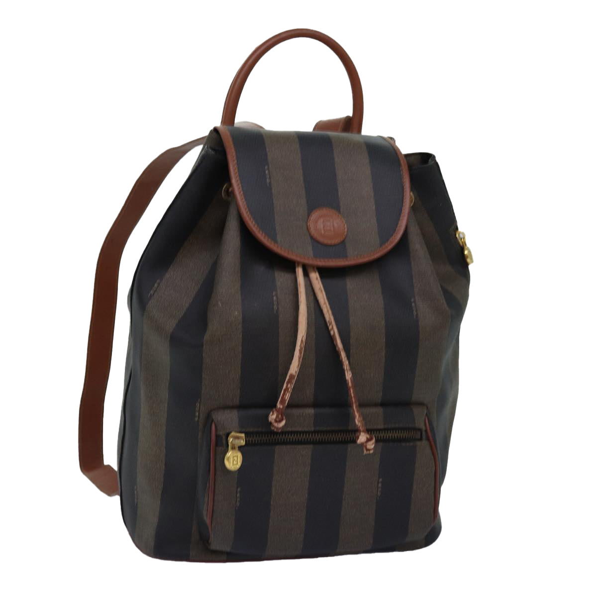 Luxury Fendi Pecan Canvas Backpack Brown Blackep4454