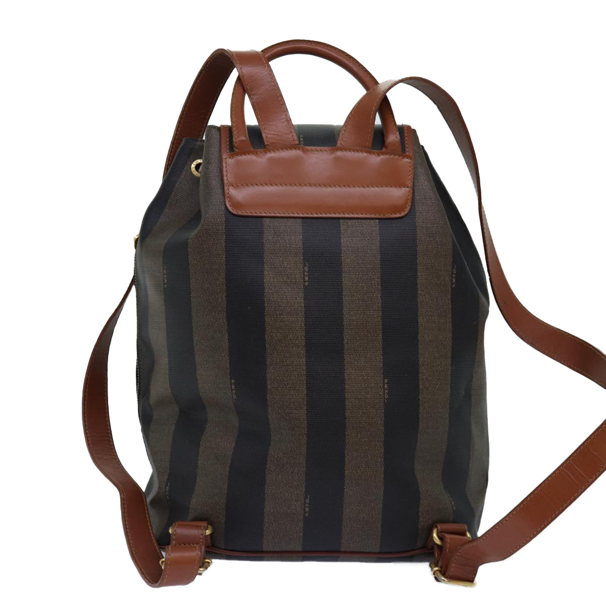 Luxury Fendi Pecan Canvas Backpack Brown Blackep4454