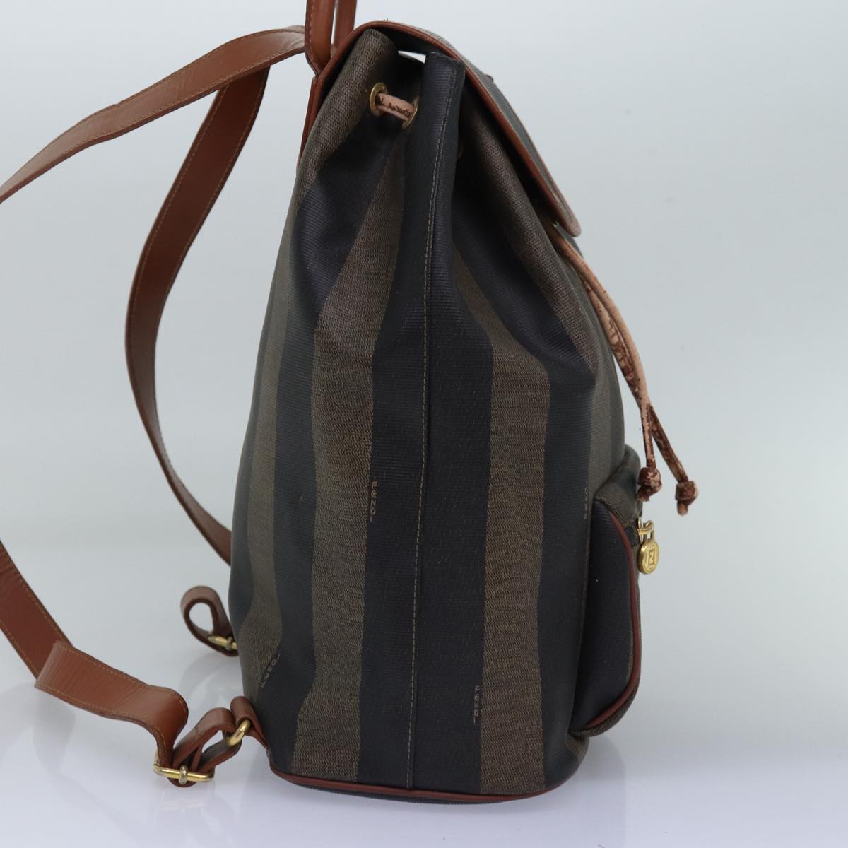 Luxury Fendi Pecan Canvas Backpack Brown Blackep4454