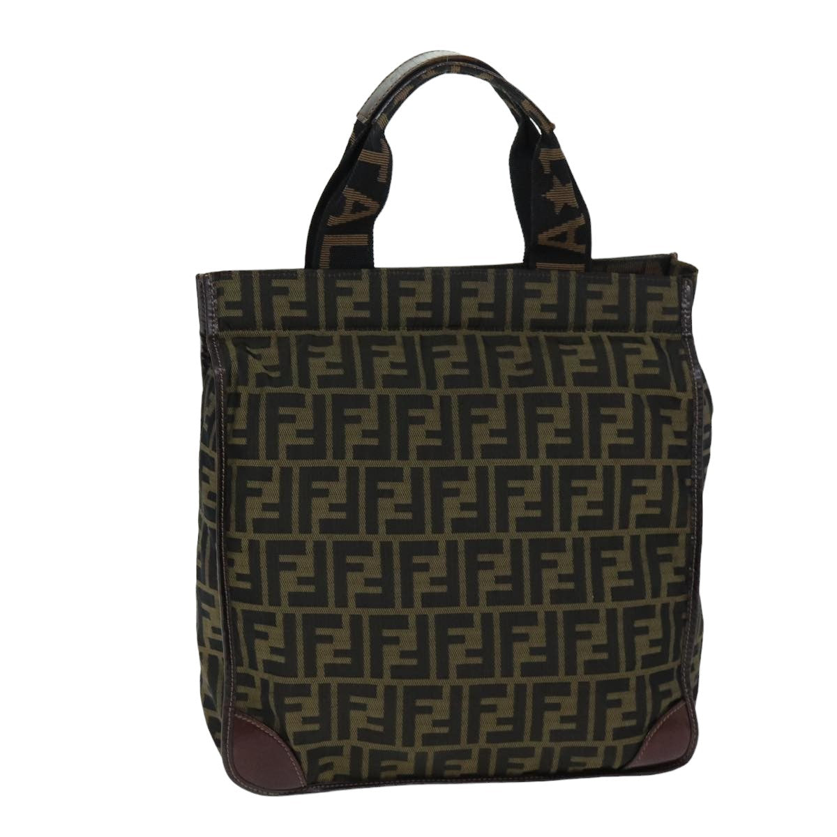 Luxury Fendi Zucca Canvas Hand Bag Black Brownep4456