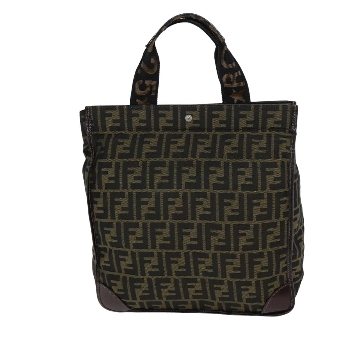 Luxury Fendi Zucca Canvas Hand Bag Black Brownep4456