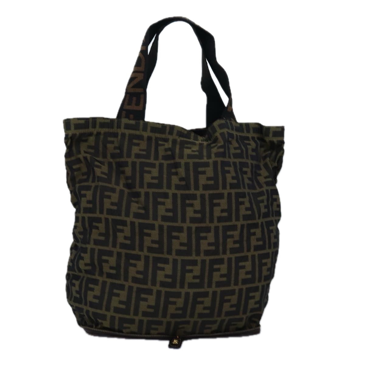Luxury Fendi Zucca Canvas Tote Bag Black Brownep4488
