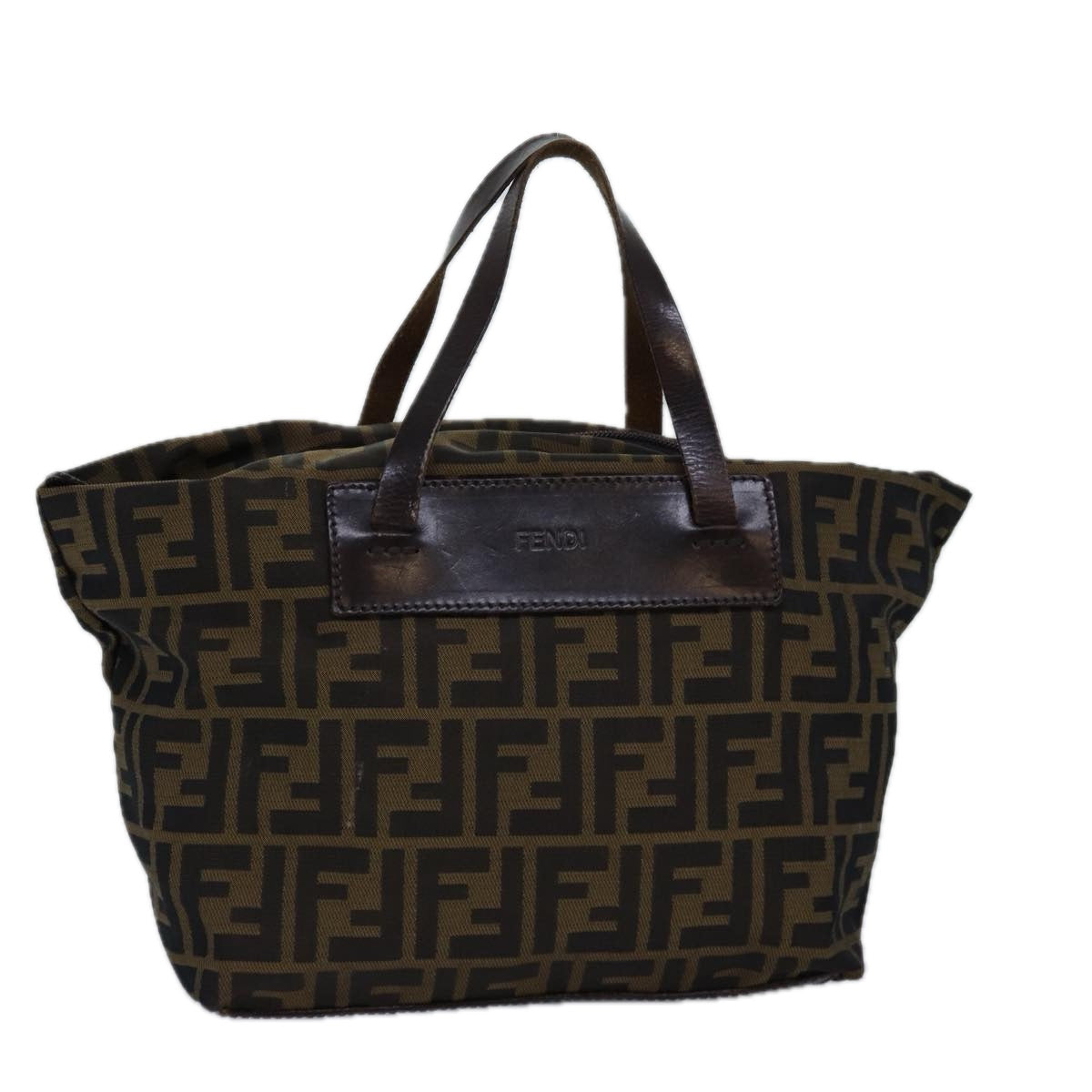 Luxury Fendi Zucca Canvas Hand Bag Black Brownep4489